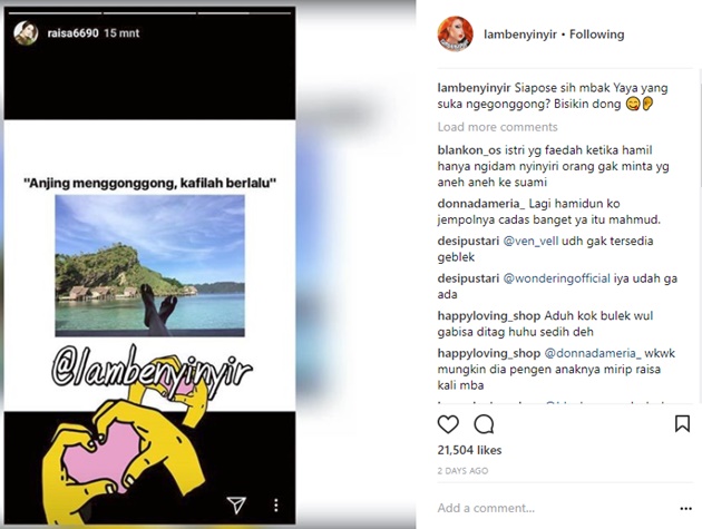Dicibir Seorang Netter Sebagai Perempuan Manja Raisa Tulis Ini