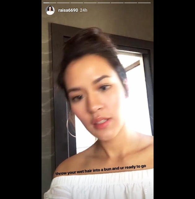 Raisa Bagi Tips Soal Rambut Basah