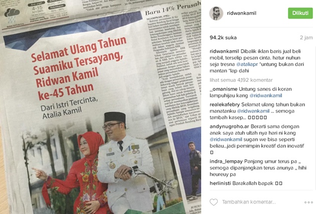 ridwan kamil ultah