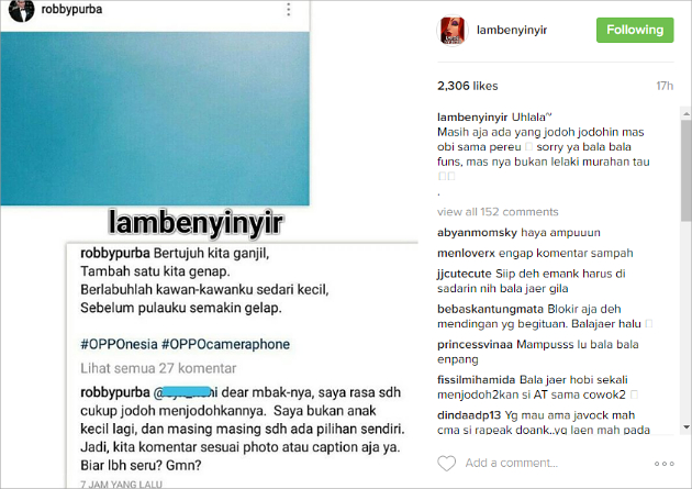 Robby Purba Amuk Fans?