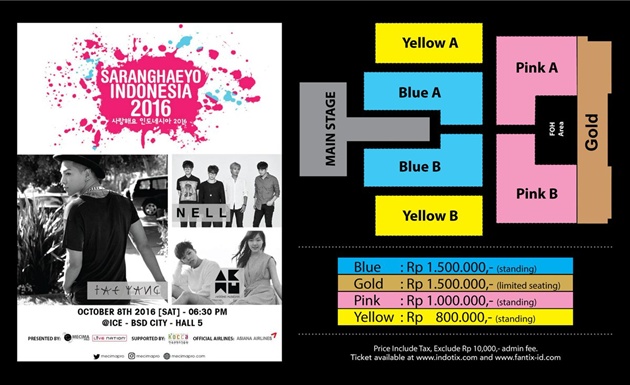 'Saranghaeyo Indonesia' Seatplan