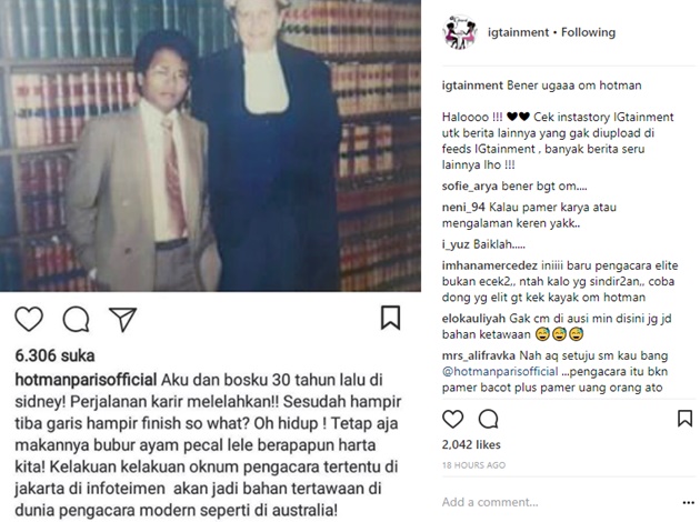 Sindir Oknum Pengacara, Hotman Paris Hutapea Tuai Pujian