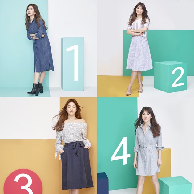 Tampil Kasual, Song Hye Kyo Siap Sambut Musim Semi di Pemotretan Ini