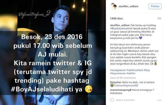 Jasa Stefan William untuk Anak Jalanan