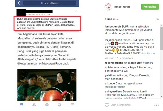 Calon Suami Muzdalifah Bukan Ustadz?