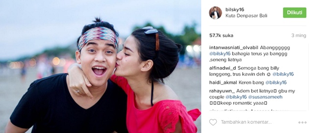 Billy Syahputra Pamer Foto Dicium Mesra Susan Sameh, Netter: Semoga Langgeng
