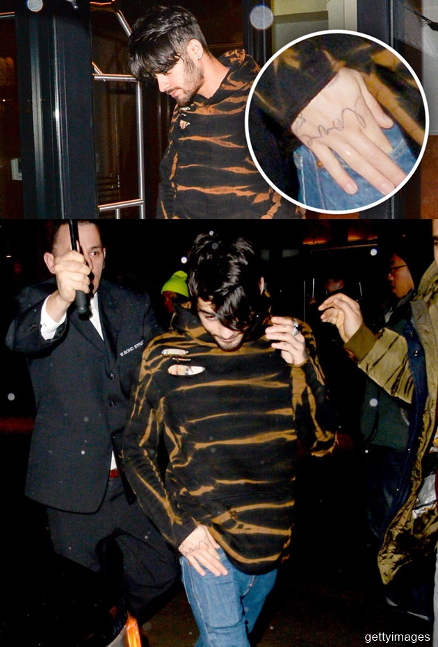 Tato Tanda Cinta Zayn Malik untuk Gigi Hadid Bikin Heboh ...
