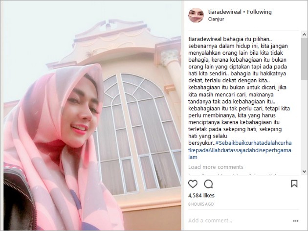 Tiara Dewi Unggah Foto Cantik, Netter Heboh Sindir Bentuk 