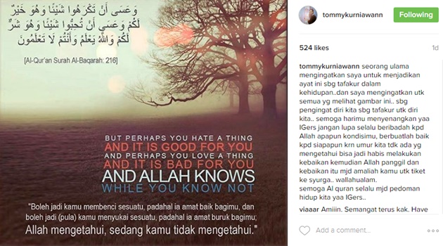 Posting Doa di Medsos, Tommy Kurniawan Malah Dihujat Usai Istri Copot Hijab