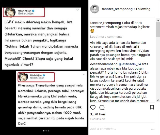 Tulis Tweet Soal LGBT, Mbah Mijan Ungkap Artis Senior ini 