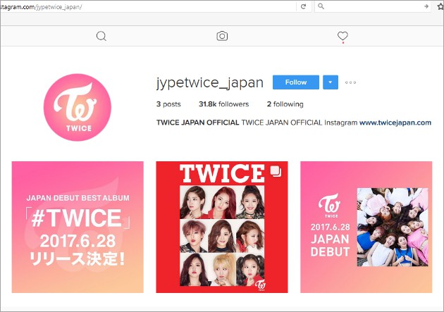 Debut di Jepang Akhir Juni 2017, Twice Buat Akun Instagram Resmi