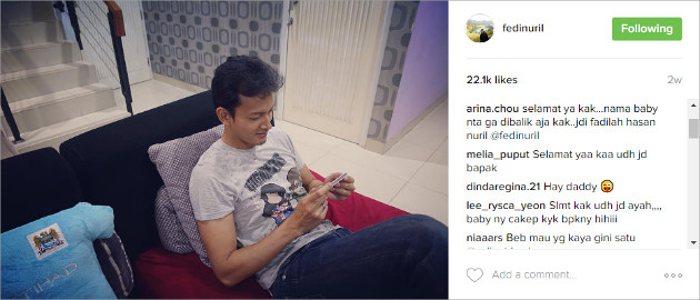 Postingan Terakhir Fedi Nuril Sebelum Anaknya Lahir