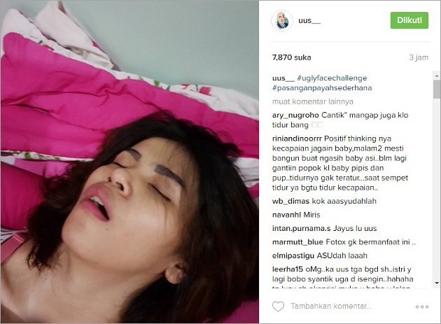 Usai Dada Kendur, Uus Kembali Unggah Foto 'Aib' Sang Istri 