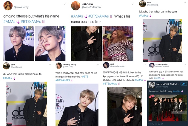 V BTS Jadi Sorotan Netter Sedunia Saat Tampil di AMA 2017