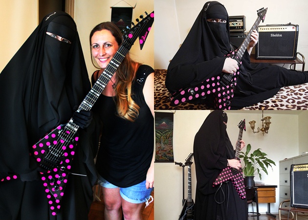 Lihat Kisah Gisele Marie Muslimah Bercadar Pembetot Gitar 