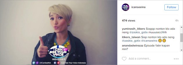 Zaskia Gotik di 'I Can See Your Voice Indonesia'