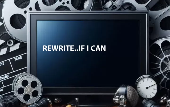 Rewrite..If I Can